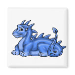 Blue Baby Dragon Fridge Magnets