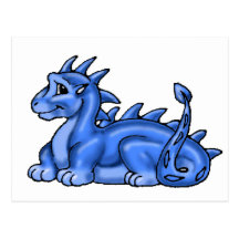 Blue Baby Dragon Postcards