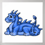 Blue Baby Dragon Posters