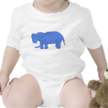 Blue baby elephant apparel rompers