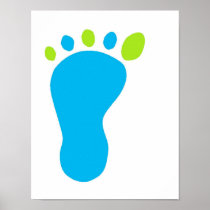 Blue Baby Foot Poster