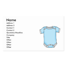 blue baby one piece business card templates