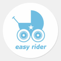 Blue Baby Pram Icon Sticker Sheet