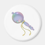 BLUE BABY RATTLE by SHARON SHARPE Refrigerator Magnets