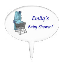 Blue Baby Shower Cake Pick