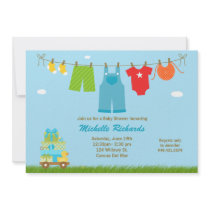 Blue Baby Shower Invitation
