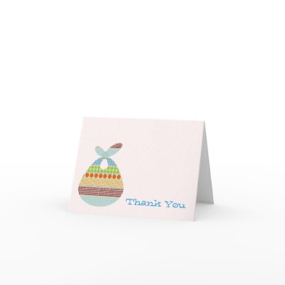 Blue Baby Shower Thank You Boho Bundle Greeting Card by JillsPaperie