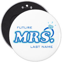 Blue Bachelorette "Future Mrs." Customisable Pin
