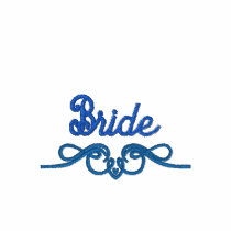 Blue Bachelorette With Back Flourish Polo