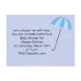 Blue Background with Umbrella Baby Shower Invitati Post Card
