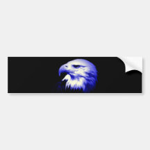 Blue Bald Eagle Bumper Sticker