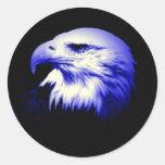 Blue Bald Eagle Stickers
