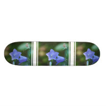 Blue Balloon Flower Skateboard