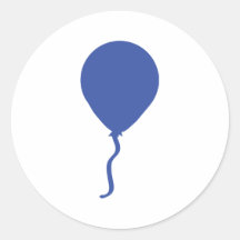 blue balloon round stickers