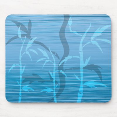 Blue Bamboo Mouse Pad by sharpattack