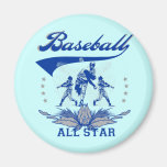 Blue Baseball All Star Tshirts and Gifts Refrigerator Magnet