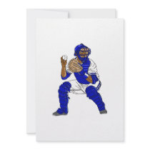 Blue baseball catcher