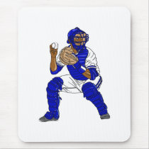 Blue baseball catcher