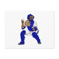 Blue baseball catcher