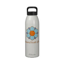 Blue Basketball Girl Reusable Water Bottles