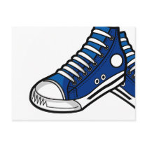 Blue Basketball Sneaker Postcard