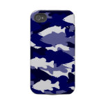 Blue Bass Camo Tough Iphone 4 Covers