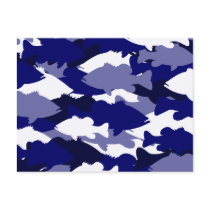 BLUE BASS CAMO POST CARD