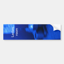 Blue Bathroom bumper sticker