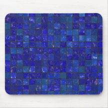 Blue Bathroom Tiles Mouse Pads