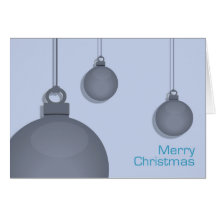 Blue Baubles Christmas Card