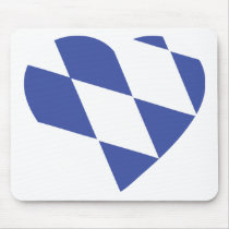 blue bavarian heart icon mousepad