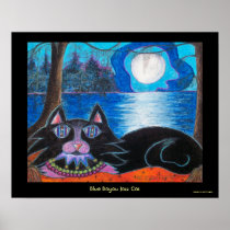 Blue Bayou Jazz Cat Posters