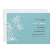 Blue Beach Baby Shower Invitations