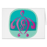 Blue-beach Greeting Card