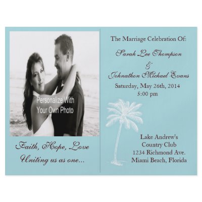 Blue Beach Getaway Programs Personalised Flyer by custommoments