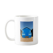 blue beach hut mug