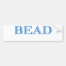 Blue Bead Bumper Sticker