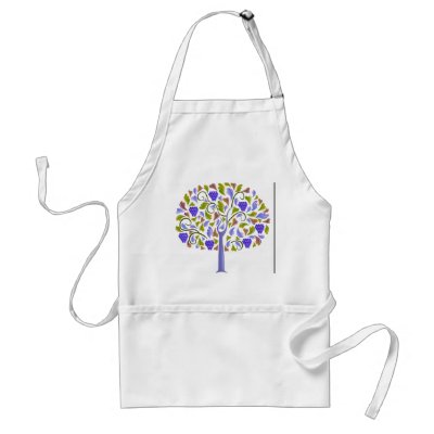 Blue Berry and Heart Tree Aprons by TNMgraphics