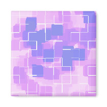 "Blue Berry" Geometric  Art Magnet