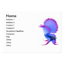 Blue Betta Fish Profile Card Business Card
