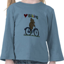 Blue Bicycle I Love Biking Tshirts and Gifts
