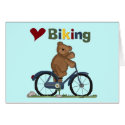 Blue Bicycle I Love Biking Tshirts and Gifts cards