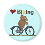 Blue Bicycle I Love Biking Tshirts and Gifts Magnets