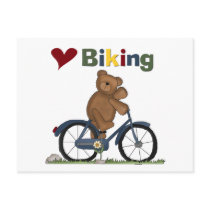 Blue Bicycle I Love Biking Tshirts and Gifts Postcard