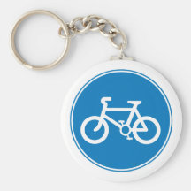 Blue Bicycle Key Chain