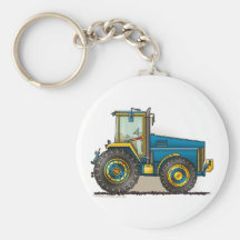 Blue Big Tractor Key Chains