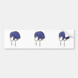 blue bike helmet bumper stickers