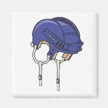 blue bike helmet refrigerator magnet