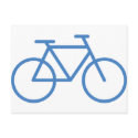 blue bike icon bicycle cylce postcards
