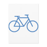 blue bike icon bicycle cylce post card